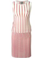 Fausto Puglisi Striped Knit Dress, Women's, Size: 38, Nude/neutrals, Viscose/polyester