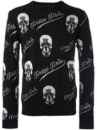 Philipp Plein 'written Destiny' Jumper, Men's, Size: Small, Black, Polyester/viscose/merino