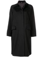 Aspesi Raglan Sleeve Coat - Black