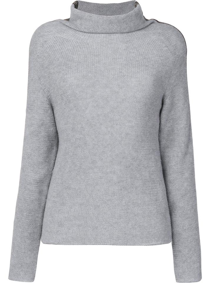Jo No Fui Tubular Neck Sweater - Grey