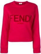 Fendi Logo Patch Sweatshirt - Pink
