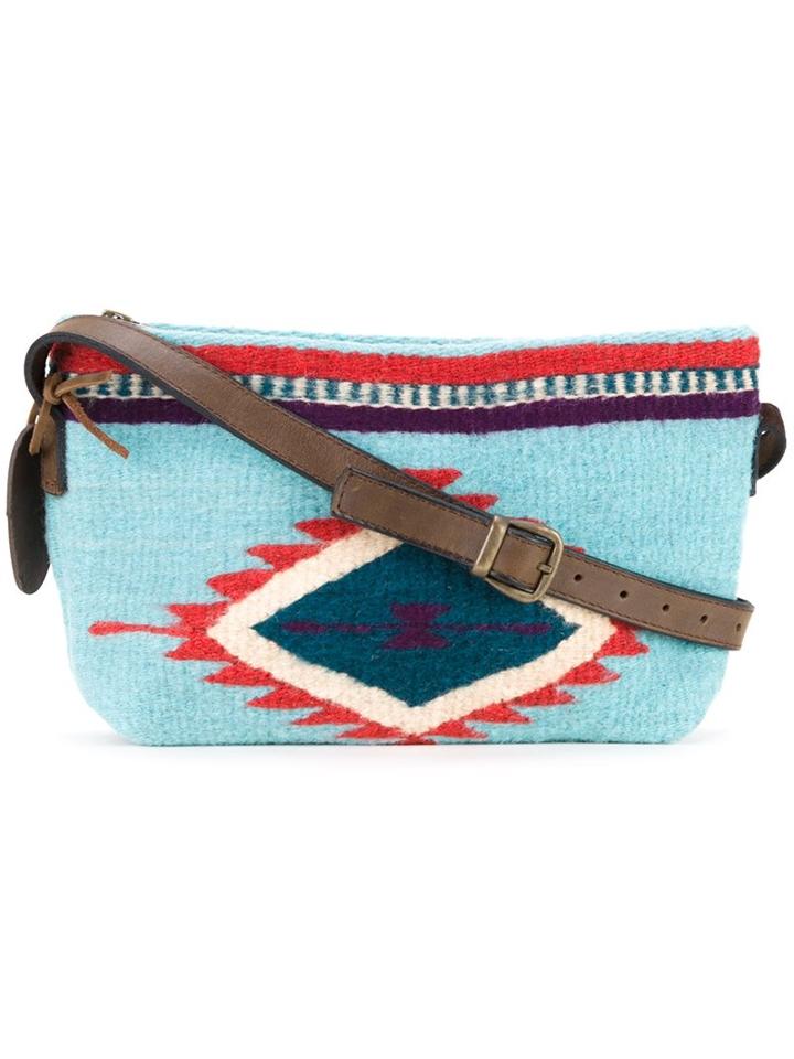 Manos Zapotecas Aztec Shoulder Bag, Women's, Blue