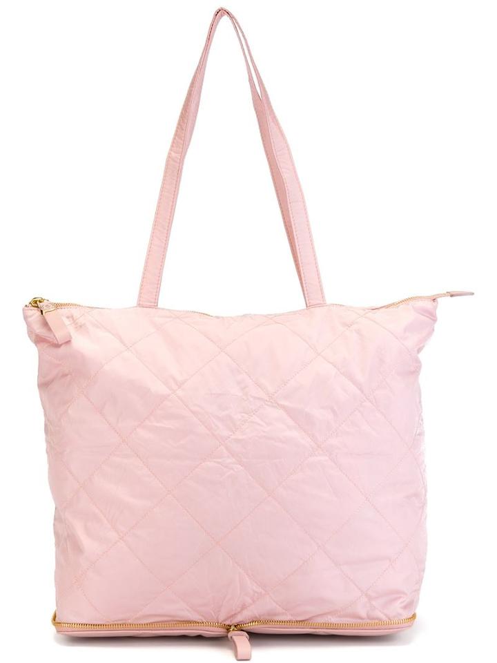 Moncler Convertible Quilted Shopper Tote, Women's, Pink/purple