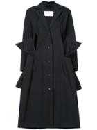 Roberts Wood Tie Knot Oversized Coat - Black