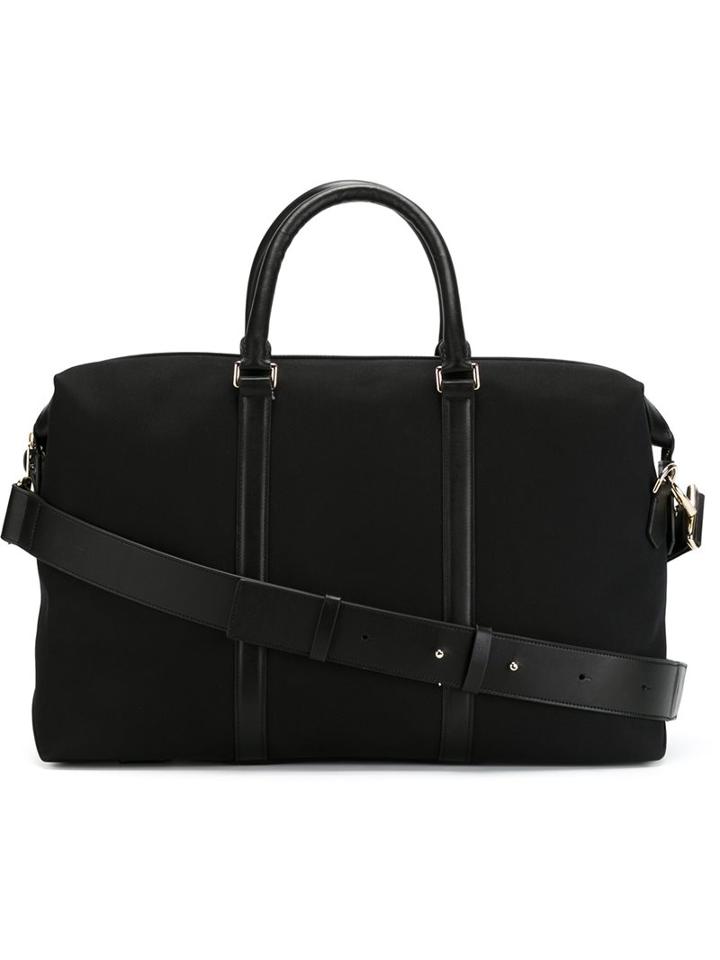 Paul Smith Leather Trim Tote, Men's, Black, Cotton/polyurethane/calf Leather