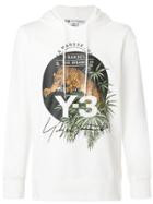 Y-3 Leopard Hoodie - White