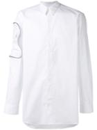 Givenchy Zip-sleeve Embroidered Shirt, Men's, Size: 39, White, Cotton