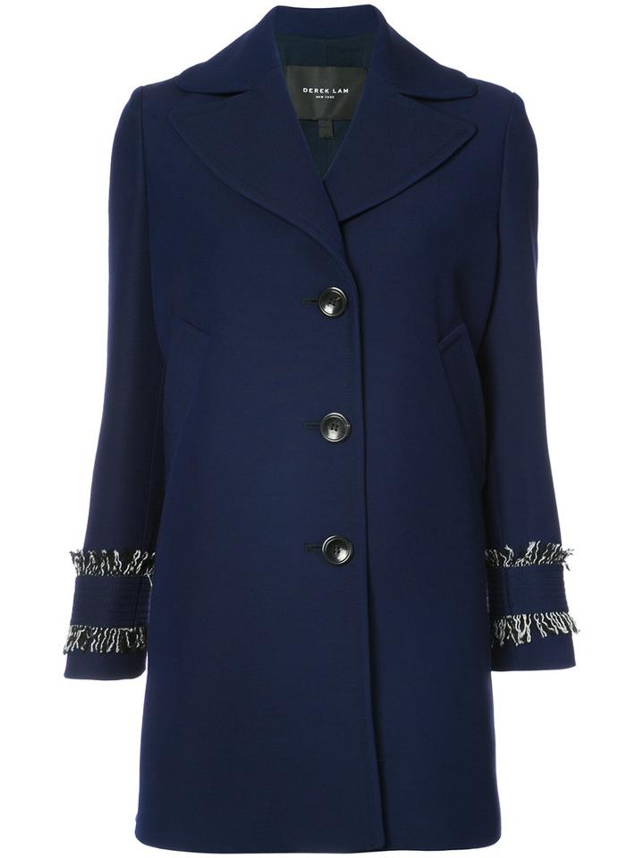 Derek Lam - Single Breasted Coat - Women - Silk/cotton/viscose/wool - 46, Blue, Silk/cotton/viscose/wool