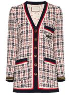 Gucci Ribbon Tweed Cotton Linen Blend Jacket - Multicolour