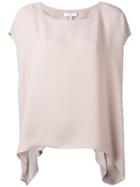 Iro - Draped Back T-shirt - Women - Polyester - 36, Nude/neutrals, Polyester