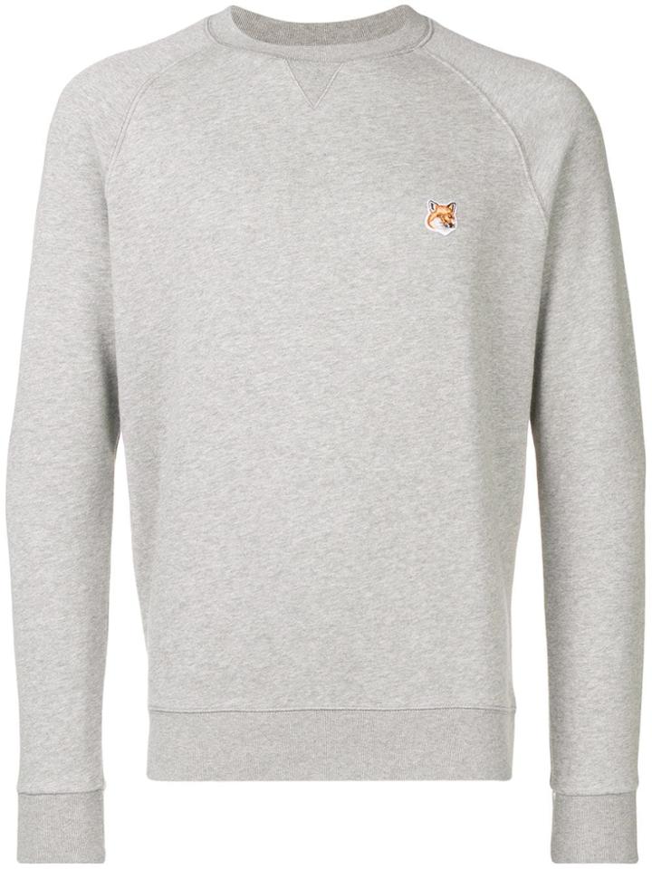 Maison Kitsuné Grey Fox Head Sweater