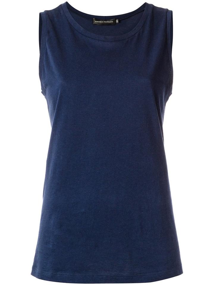 Andrea Marques - Tank Top - Women - Cotton - 38, Blue, Cotton