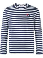 Comme Des Garçons Play Breton Stripe T-shirt - Blue