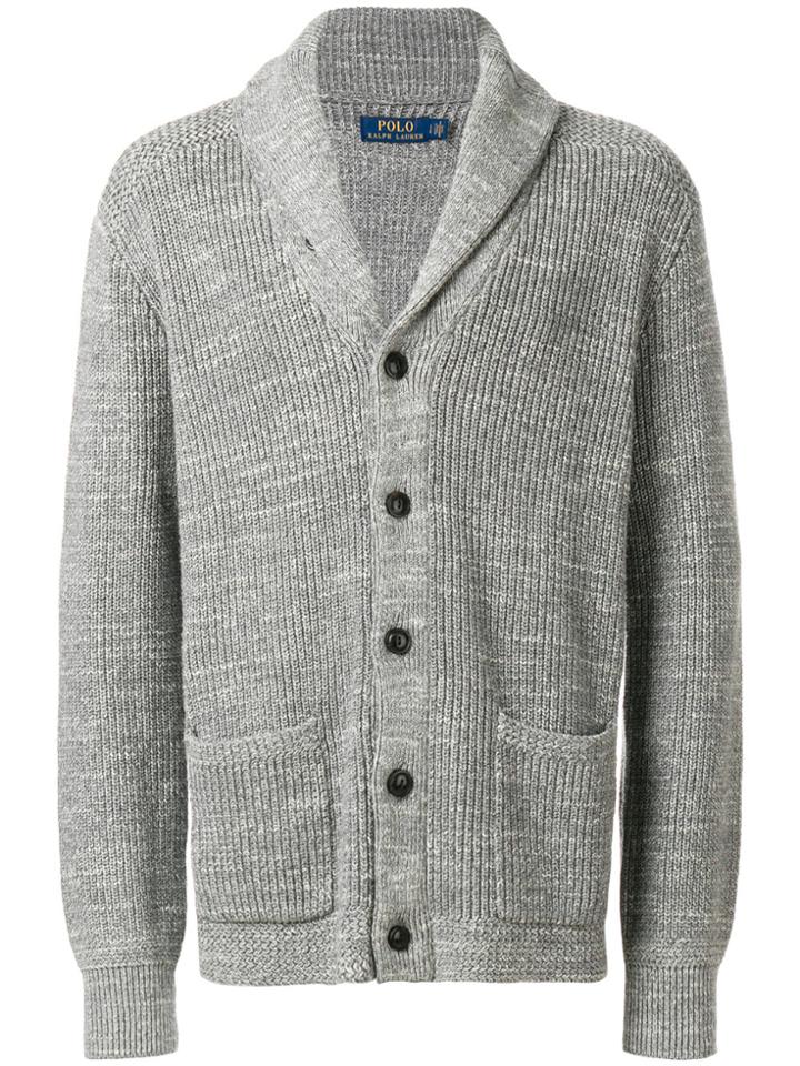 Polo Ralph Lauren Ribbed Cardigan - Grey