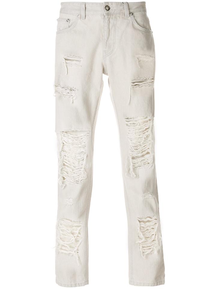 Versus Distressed Jeans - Nude & Neutrals