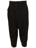 The Viridi-anne Cropped Trousers, Men's, Size: 1, Black, Linen/flax/cotton