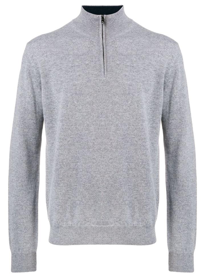 Corneliani Zip Front Pullover - Grey