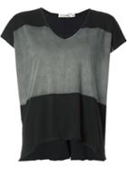 Rag & Bone V-neck Loose-fit T-shirt, Women's, Size: Small, Black, Cotton