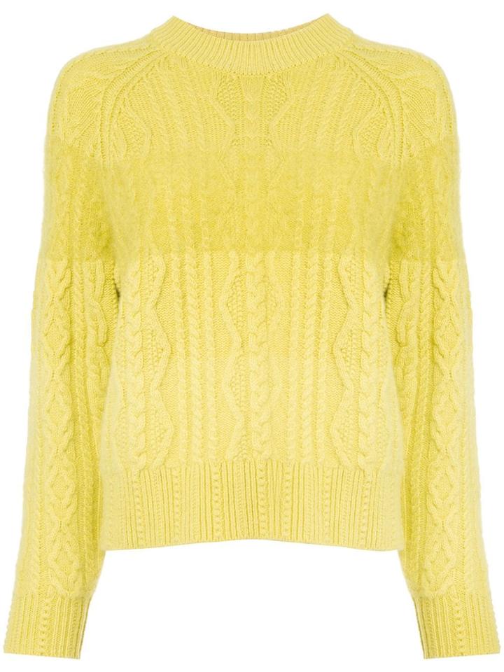 Coohem Long-sleeve Fitted Sweater - Yellow & Orange