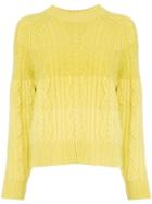 Coohem Long-sleeve Fitted Sweater - Yellow & Orange