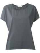 Stefano Mortari - Raw Hemmed T-shirt - Women - Cotton/spandex/elastane - 42, Women's, Grey, Cotton/spandex/elastane