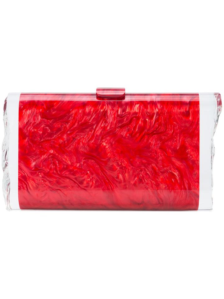 Edie Parker Lara Solid Clutch - Red