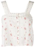 Love Shack Fancy Daisy Tank Top - White