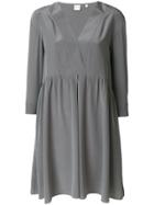 Aspesi V-neck Mini Dress - Grey