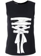 Boutique Moschino Printed Tank Top - Black