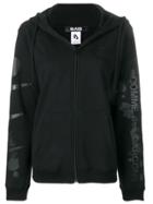 Comme Des Garçons X Nike Logo Zipped Hoodie - Black