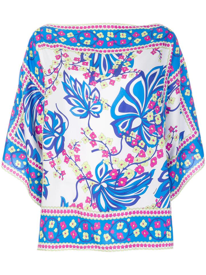 P.a.r.o.s.h. Printed Loose Fit Top - White