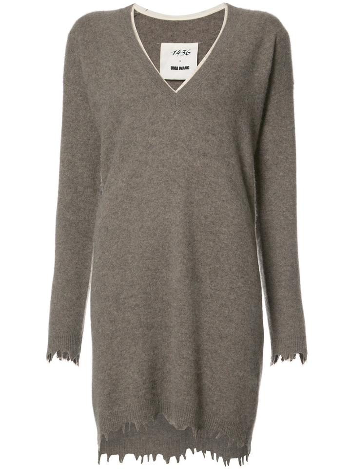Uma Wang V-neck Jumper, Women's, Size: Large, Brown, Acetate