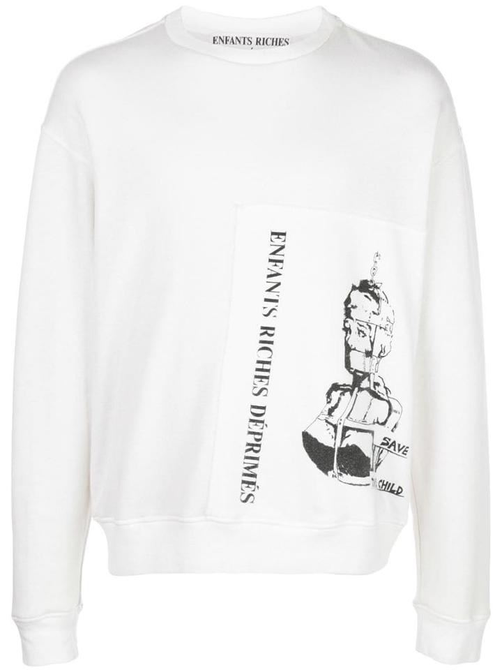 Enfants Riches Déprimés Save This Child Sweatshirt - White