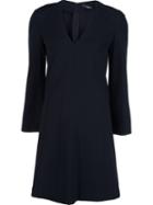 Derek Lam Classic V-neck Dress, Women's, Size: 36, Black, Viscose/polyamide/spandex/elastane