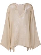 Denis Colomb 'sayan' Striped Tunic, Women's, Size: Medium, Nude/neutrals, Cashmere/cotton