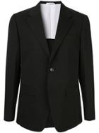 Ck Calvin Klein Notched Lapel Blazer Jacket - Black