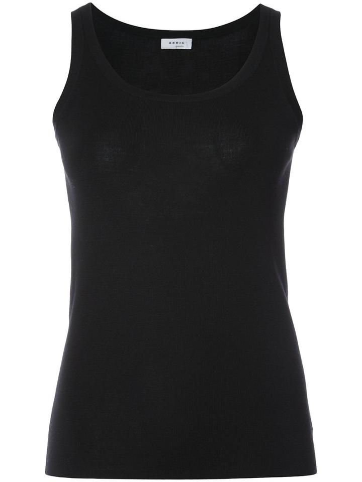 Akris Punto - Basic Tank Top - Women - Wool - 12, Black, Wool