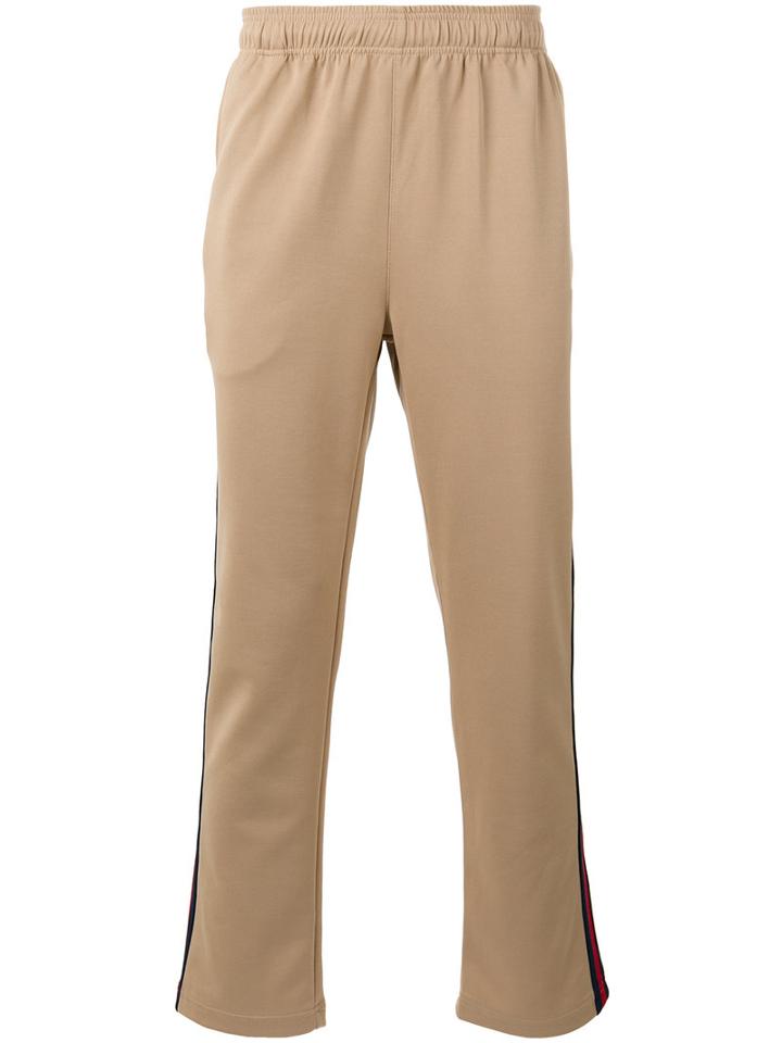 Stussy Side Stripe Track Pants, Men's, Size: Large, Nude/neutrals, Polyester/cotton