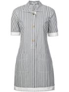 Derek Lam 10 Crosby Short Sleeve Utility Shirt Dress - Blue