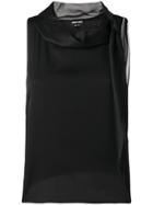 Giorgio Armani Sleeveless Fitted Blouse - Black