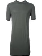 Rick Owens Long Length T-shirt, Men's, Size: M, Green, Viscose/silk