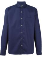 Oliver Spencer Eton Collar Shirt, Men's, Size: 15 1/2, Blue, Cotton
