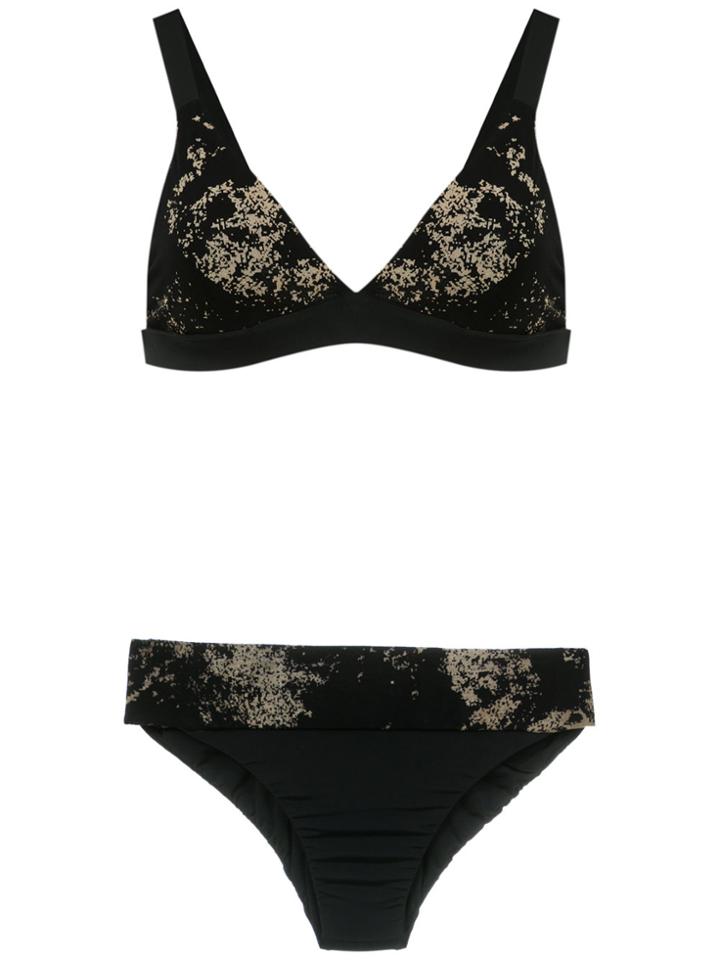 Mara Mac Printed Bikini Set - Black