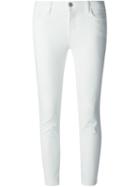 J Brand Cropped Skinny Jeans, Women's, Size: 28, White, Cotton/polyester/spandex/elastane