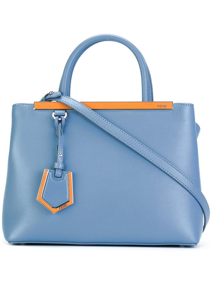 Fendi Small '2jours' Tote, Women's, Blue