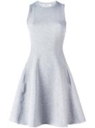 T By Alexander Wang Racerback Flared Dress, Women's, Size: Medium, Grey, Cotton/polyester/spandex/elastane/rayon