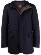 Doriani Cashmere Classic Padded Coat - Blue