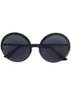 Marni Eyewear Round Half Frame Sunglasses - Black
