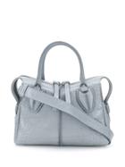 Tod's Crocodile Embossed Tote - Grey