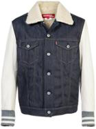 Junya Watanabe Comme Des Garçons Man Contrast Trucker Jacket - Blue